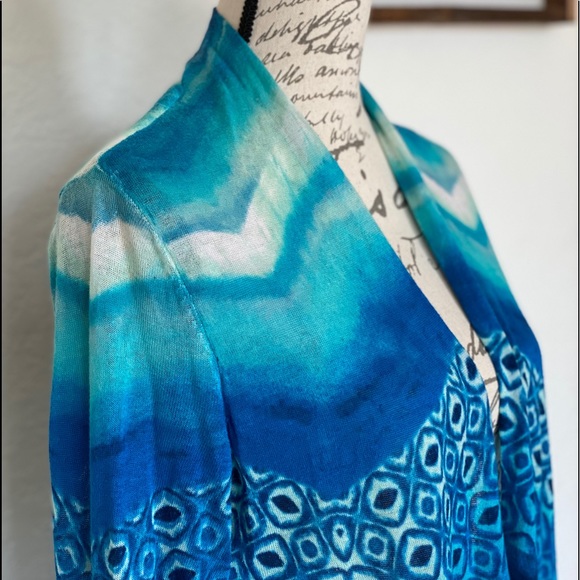 🍍EUC COLORFUL KIMONO BY CHICO’S - Picture 1 of 8